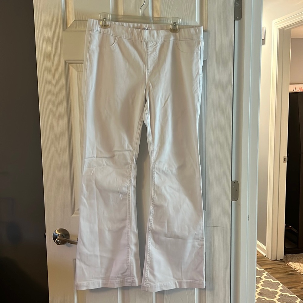 Cello white pull on flare pants size XL